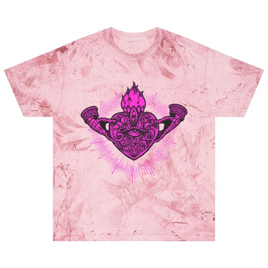 Sacred Heart Claddagh Symbol Pink Blast T Shirts