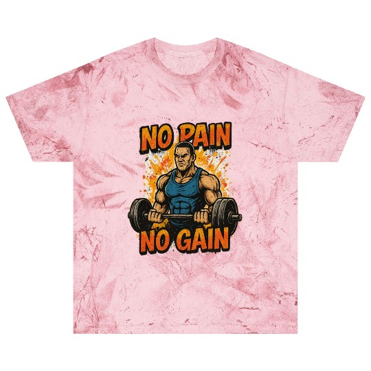 No Pain No Gain – Graffiti Gym Power Blast T Shirts