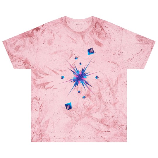 Vibrant Geometric Explosion in Neon Colors Blast T Shirts