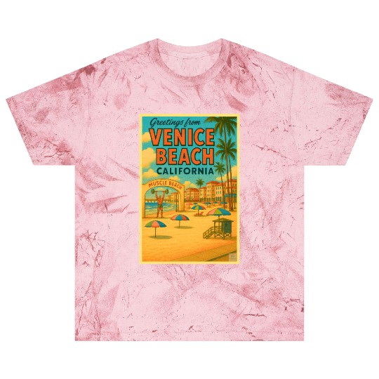 Venice Beach Vintage Postcard Blast T Shirts
