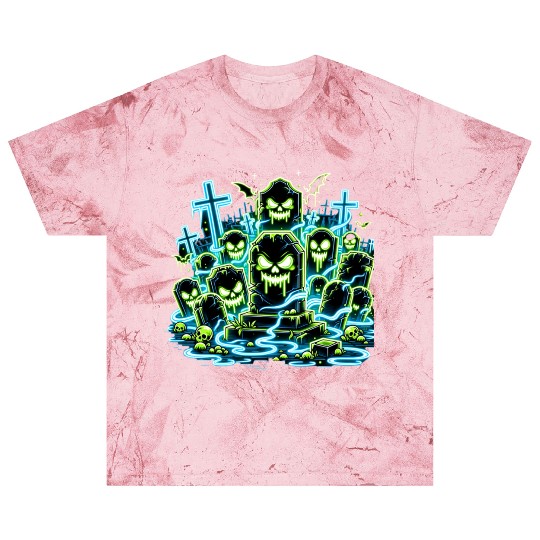 Neon Tomb Uprising – Glowing Graveyard Ghouls Blast T Shirts