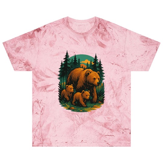 Mama Bear and Cubs Forest Blast T Shirts – Bold Wildlife