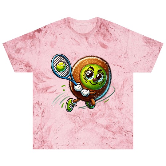 Kiwi Tennis Star – Furry Fruit Champion on Court Blast T Shirts