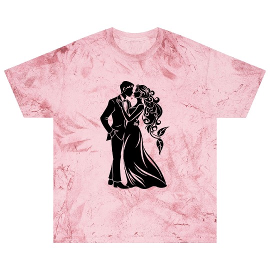 Bride and Groom Silhouette – Anniversary or Engage Blast T Shirts