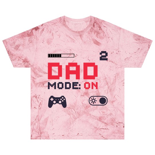 Dad Mode On Retro Gamer Dad Pixel Art Design Blast T Shirts