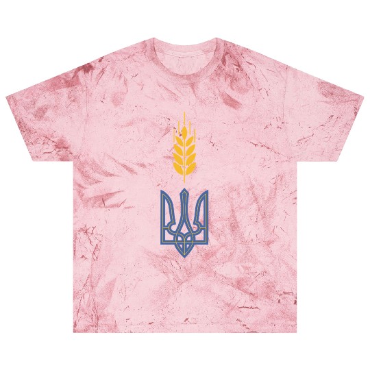Ukraine Trident Wheat Symbol Ukrainian Heritage Blast T Shirts