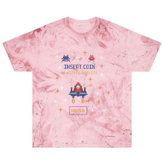 Retro Gamer Blast T Shirts - Insert Coin to Escape Reality