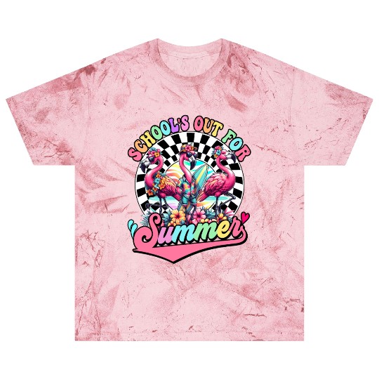 Schools Out For Summer Flamingo Teaches Students Blast T Shirts