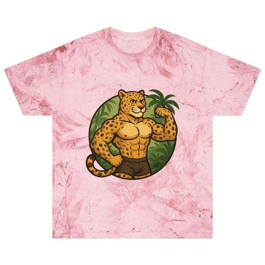 Muscular Jungle Leopard Blast T Shirts