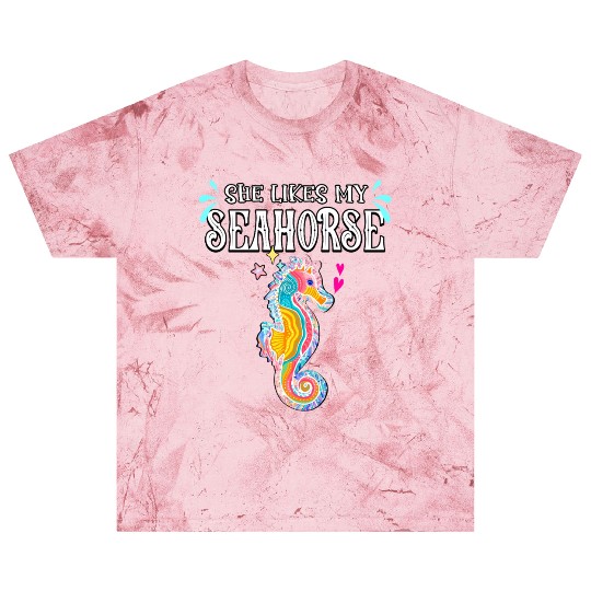 She likes my Seahorse tie dye summer couple love Blast T Shirts