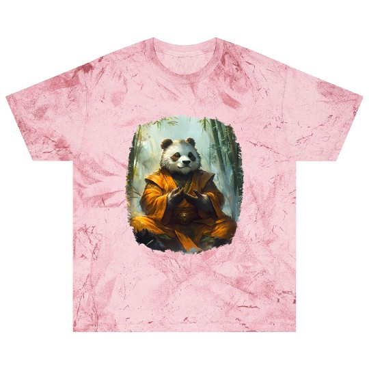 Meditating Panda In The Zen Bamboo Forest Blast T Shirts