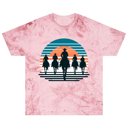Vintage Cowboy Silhouette Blast T Shirts