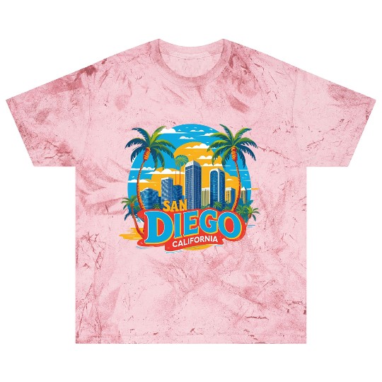 San Diego California Skyline–Modern Cityscape Art Blast T Shirts