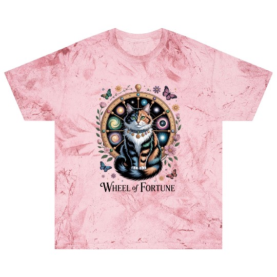 Wheel of Fortune Tarot Cat Art Blast T Shirts