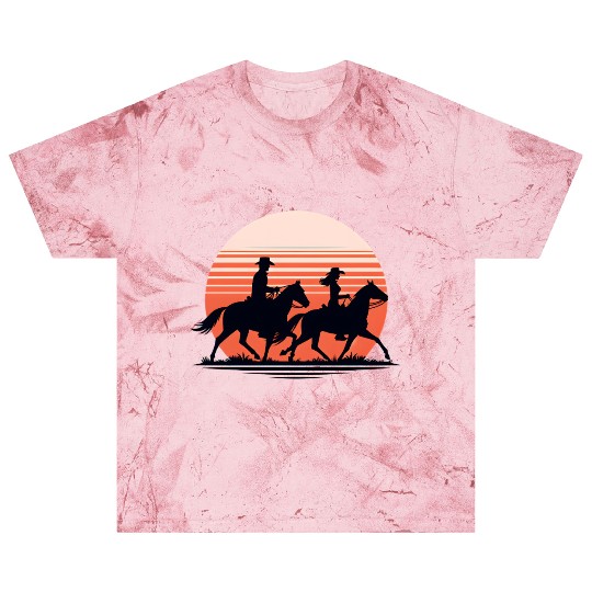Equestrian Sunset Silhouette Blast T Shirts