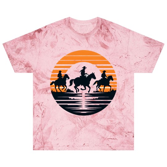 Equestrian Sunset Silhouette Blast T Shirts