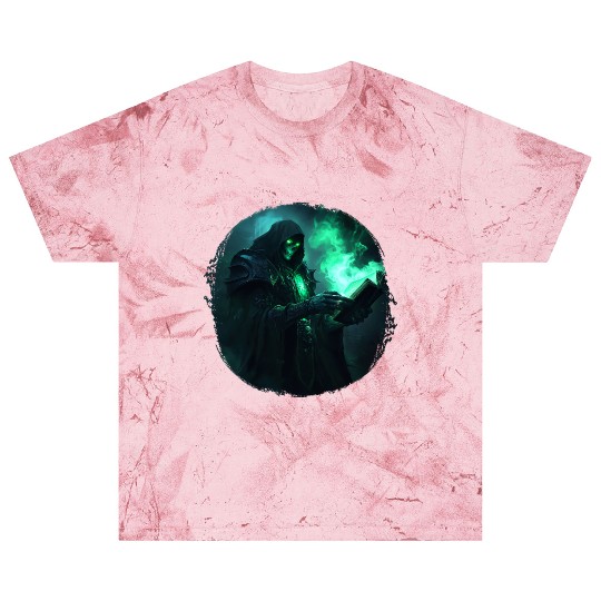 Green Shadow Mage with Burning Spell Book Blast T Shirts