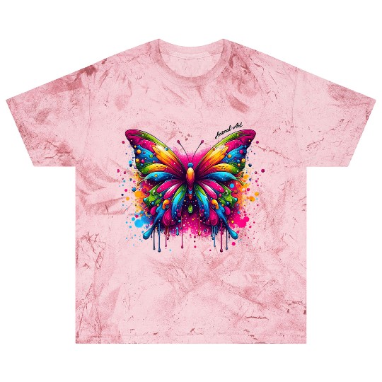 Vibrant Psychedelic Butterfly Artwork Blast T Shirts