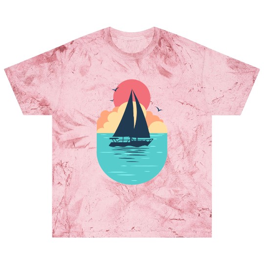 Sunset Sailboat Ocean Blast T Shirts Design
