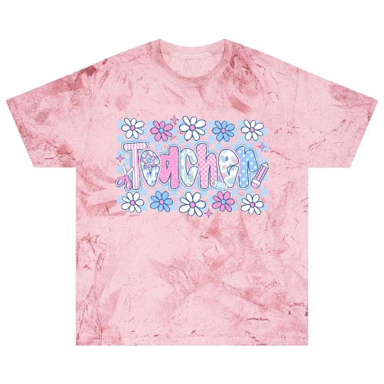 Checkered Teacher Floral Teacher Blast T Shirts