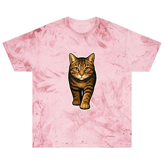 Realistic Tabby Cat – Walking Cat Illustration for Blast T Shirts