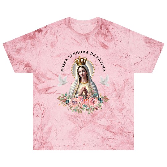 Nossa Senhora de Fatima Mother Mary Saint Catholic Blast T Shirts