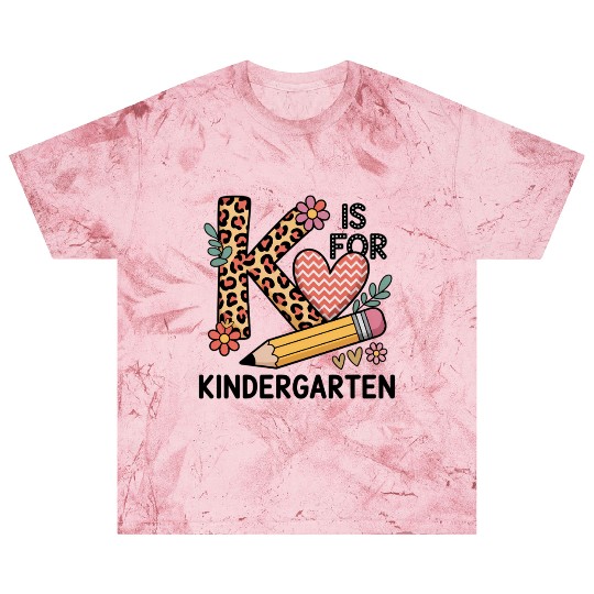 K Is For Kindergarten Teacher Leopard First Day Blast T Shirts