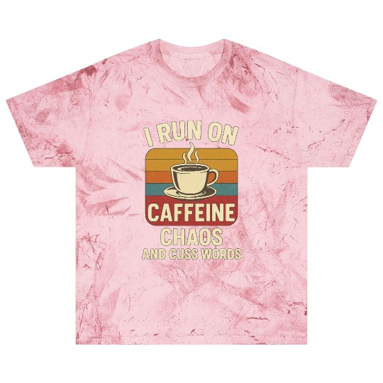 Caffeine Chaos Retro Design Blast T Shirts