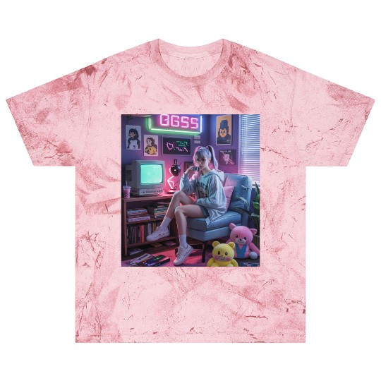 Y2K Gamer Girl Vibes – Retro Tech & Neon Room Aest Blast T Shirts