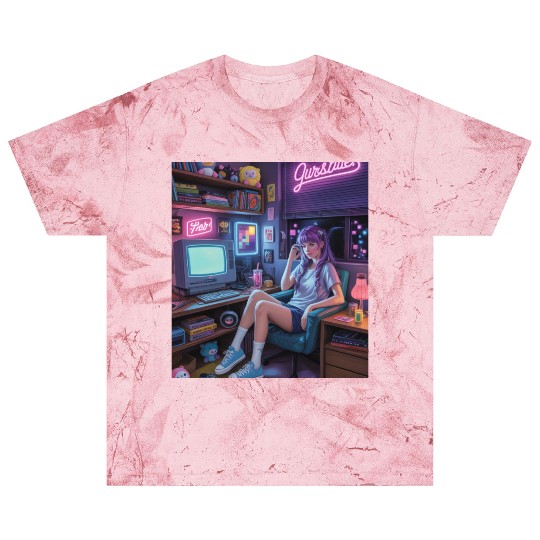 Y2K Gamer Girl Vibes – Retro Tech & Neon Room Aest Blast T Shirts