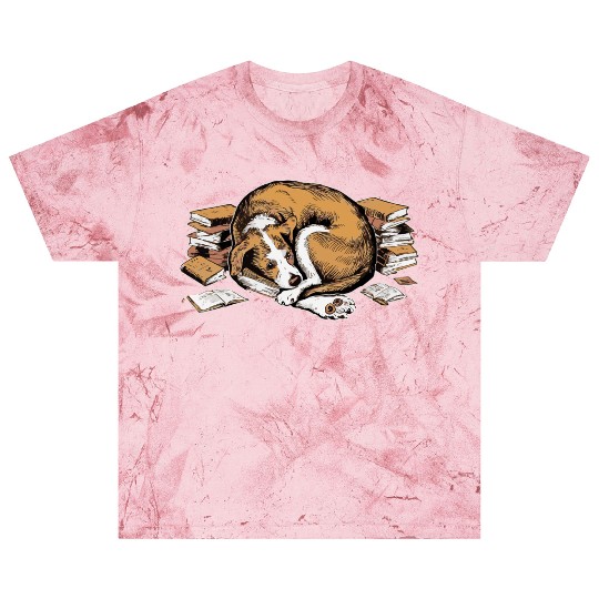 Cozy Bookworm Dog Owner Relaxation Design Blast T Shirts