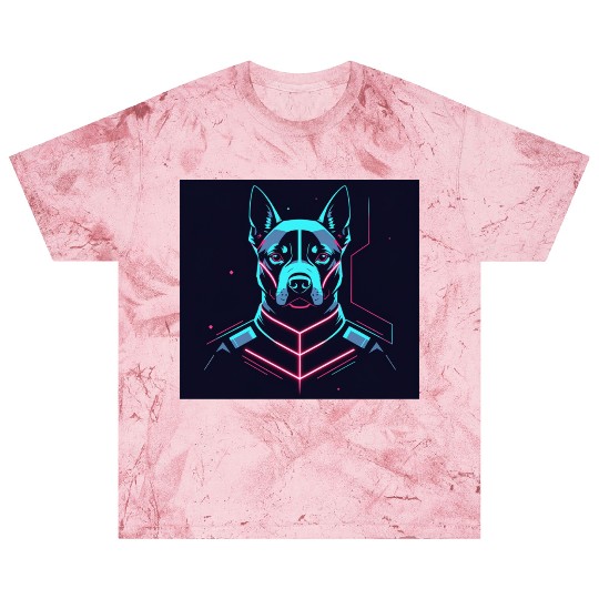 Cyberpunk Neon Dog – Futuristic Tech Pet Design Blast T Shirts