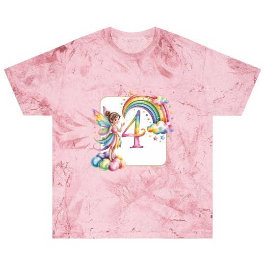Magical Rainbow Fairy Elf 4th Birthday Girl Blast T Shirts