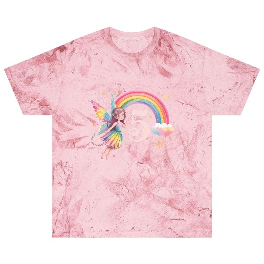 Magical Rainbow Fairy Elf 5th Birthday Girl Blast T Shirts