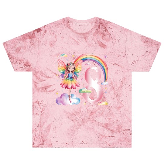 Magical Rainbow Fairy Elf 8th Birthday Girl Blast T Shirts