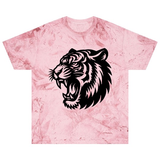 Roaring Tiger Outline Blast T Shirts