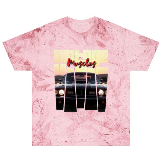 Vintage Muscle Car Sunset Poster Retro American Blast T Shirts