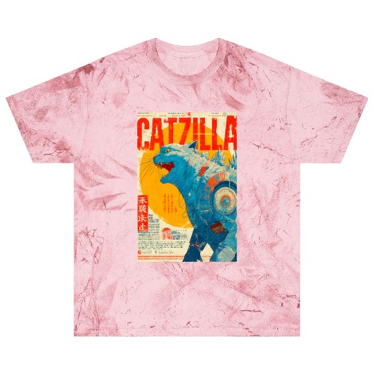 Catzilla Retro Movie Poster Blast T Shirts