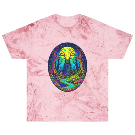 Psychedelic Forest Spirit – Glowing Tree Guardian Blast T Shirts