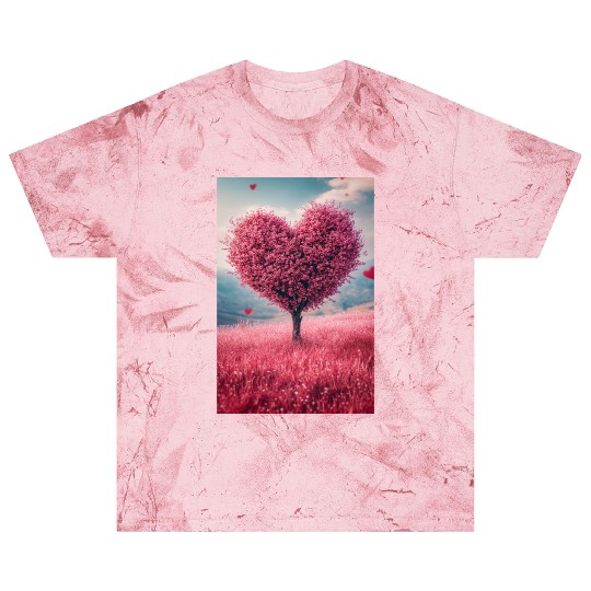 Romantic Heart Tree in Bloom Blast T Shirts