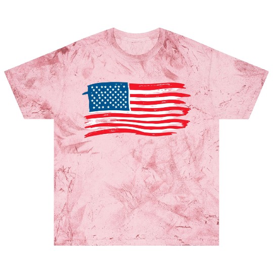 Abstract American Flag Art Print Blast T Shirts