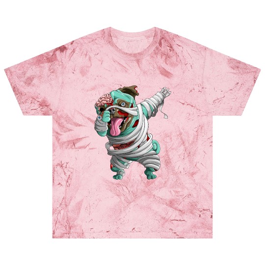 Dabbing Zombie Mummy Pug Cute Halloween Pugs  Blast T Shirts