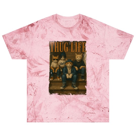 Thug Life Cats Funny Gangsta Street Style Blast T Shirts