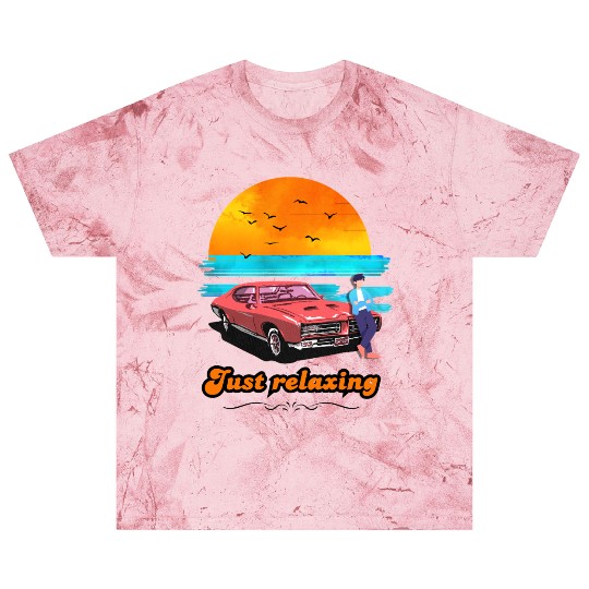 Just Relaxing – Vintage Sunset Car Vibes Blast T Shirts