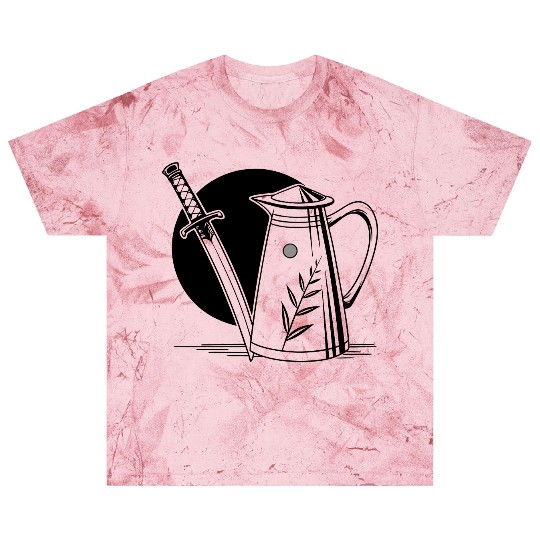 a milk frothing pitcher with a katana Blast T Shirts
