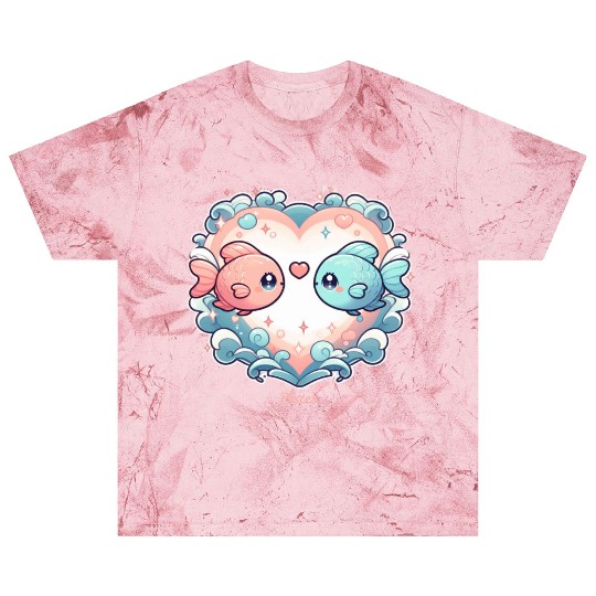 Celestial Pisces Love Heart Illustration Blast T Shirts