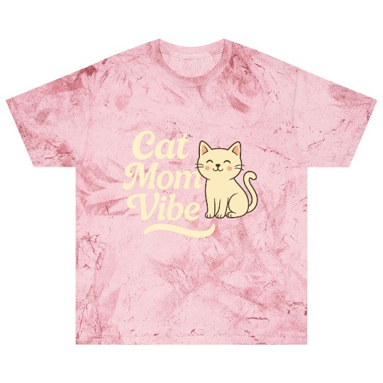 Cat Mom Vibes – Cute Cartoon Cat Design for Cat L Blast T Shirts