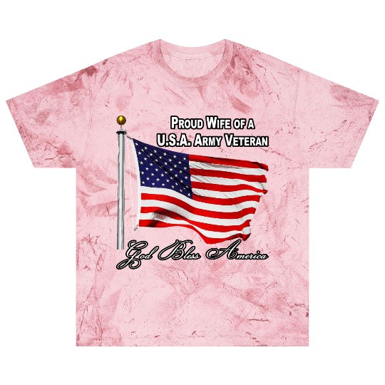 Proud Wife Of A US Army Veteran Blast T Shirts
