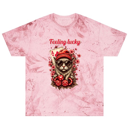 Whimsical Cat Poker Celebration Blast T Shirts