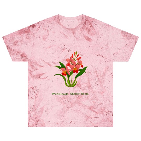 Wild Heart Orchid Botanical Design Blast T Shirts